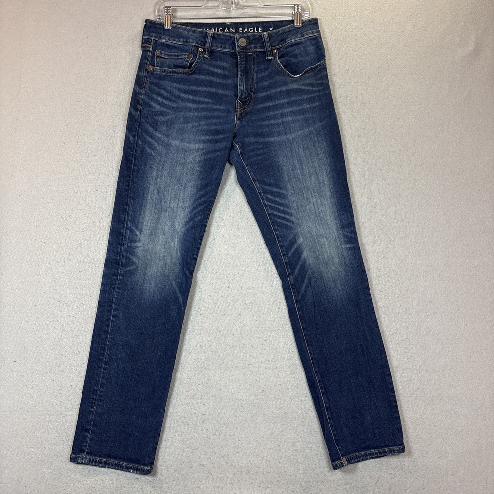 American‎ Eagle Next Level Flex Jean Men Slim Straight 31X30 Whiskering